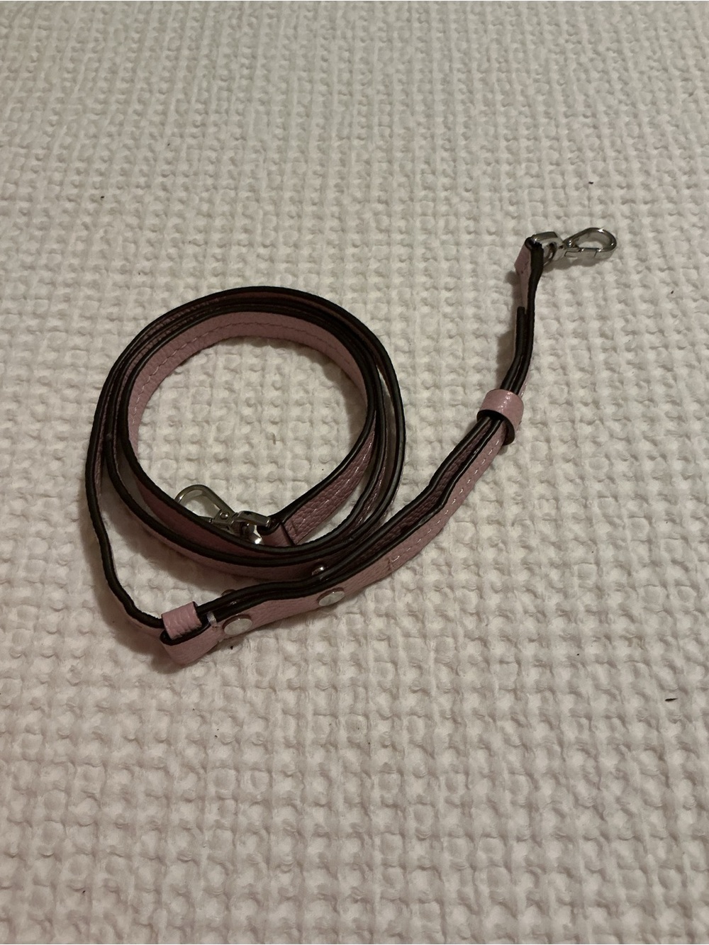 Michael Kors Leather Crossbody Strap with Silver Hardware
